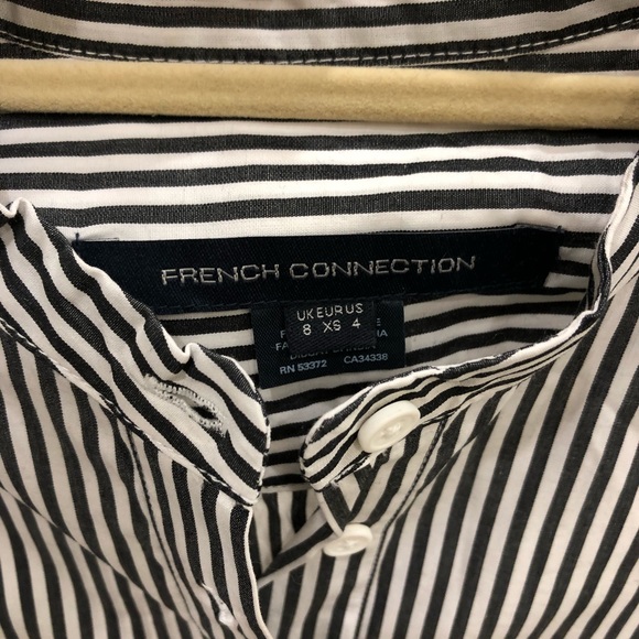 French Connection Striped Button Top Blouse - Picture 5 of 5